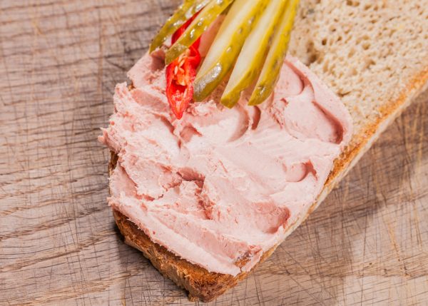 Delikatessleberwurst im Golddarm
