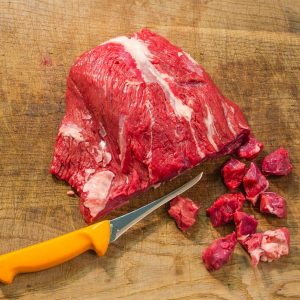 Rindergulasch durchwachsen aus der Wade/Hesse