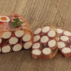 Schinkenröllchen in Aspik